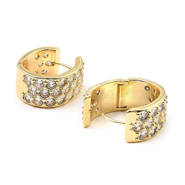 Brass with Cubic Zirconia Cuff Earrings(EJEW-K254-06G)-2