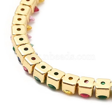 Adjustable Rack Plating Brass Cubic Zirconia & Box Chain Bracelets(BJEW-A132-24)-4