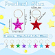 Craspire 80 pcs 8 couleurs paillettes en plastique étoile cheveux tresse pendentif(KY-CP0001-02)-2
