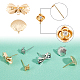 PandaHall Elite 12Pcs 6 Style Brass Stud Earring Findings(KK-PH0002-78)-5