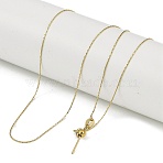 Ion Plating(IP) 304 Stainless Steel Boston Link Chains Necklaces, Adjustable Slider Necklaces for Women Men, Golden, 19.69 inch(50cm)(X-NJEW-H042-08G)