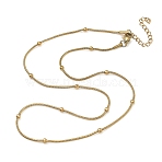 201 Stainless Steel Snake Chain Necklaces, Real 18K Gold Plated, 17.76x0.47 inch(45.1x1.2cm)(NJEW-R266-04G-1)