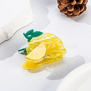 Fruit Cellulose Acetate Claw Hair Clips, Hair Accessories for Women, Lemon, 66x45mm(PW-WGD96B4-02)