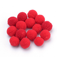 DIY Doll Craft, Polyester Pom Pom Ball, Round, Red, 14~15mm(AJEW-T001-15mm-01)