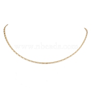 Brass Twisted Link Chain Necklace Making, with 304 Stainless Steel Lobster Claw Clasps, Golden, 17.80 inch(452mm)(NJEW-JN04866)