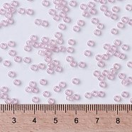 MIYUKI Round Rocailles Beads, Japanese Seed Beads, (RR3503) Transparent Pale Orchid Luster, 8/0, 3mm, Hole: 1mm, about 422~455pcs/bottle, 10g/bottle(SEED-JP0009-RR3503)