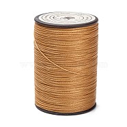 Round Waxed Polyester Thread String, Micro Macrame Cord, Twisted Cord, for Leather Sewing Stitching, Peru, 0.45mm, about 174.97 yards(160m)/roll(YC-D004-02B-007)