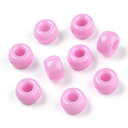 Opaque Plastic Beads, Barrel, Violet, 9x6mm, Hole: 3.8mm, about 1950pcs/500g(KY-T025-01-F14)