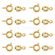 Vacuum Plating 304 Stainless Steel Spring Ring Clasps, Golden, 9x6x1.8mm, Hole: 2mm, 20pcs/box(STAS-UN0006-31G)