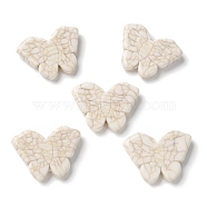 Acrylic Beads, Imitation Turquoise Beads, Butterfly, Snow, 19.5x26x5.5mm, Hole: 1.6mm, about 265pcs/500g.(OACR-H045-03A)