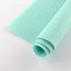 Non Woven Fabric Embroidery Needle Felt for DIY Crafts, Square, Aquamarine, 298~300x298~300x1mm, about 50pcs/bag(DIY-Q007-27)