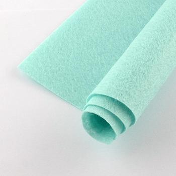 Non Woven Fabric Embroidery Needle Felt for DIY Crafts, Square, Aquamarine, 298~300x298~300x1mm, about 50pcs/bag