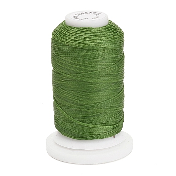 Waxed Polyester Cord, Flat, Olive Drab, 1mm, about 76.55 yards(70m)/roll
