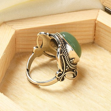 Natural Green Aventurine Adjustable Rings(RJEW-I108-02AS-08)-3