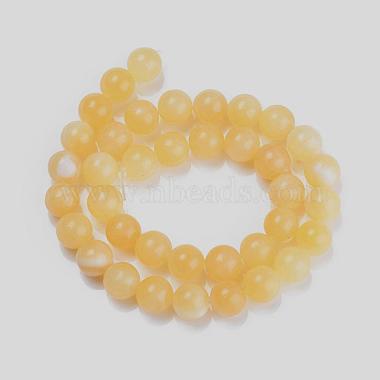 Chapelets de perles en jade topaze naturelle(G-E266-11A-10mm)-2