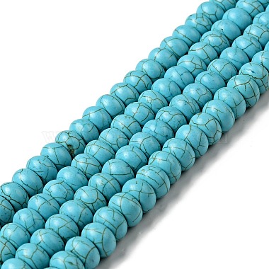 10mm Turquoise Abacus Synthetic Turquoise Beads