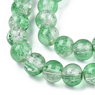 Cuisson peints en verre craquelé brins de perles(X-CCG-S001-4mm-19)-2