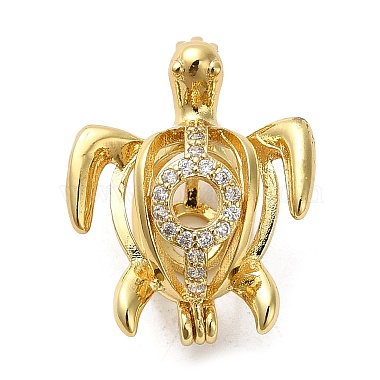 Golden Clear Turtle Brass Pendants