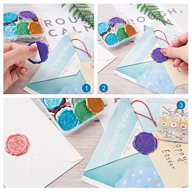 20Pcs 10 Colors Adhesive Wax Seal Stickers(DIY-TA0003-49)-6