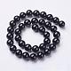 Natural Black Onyx Round Beads Strands(GSR10mmC097)-3