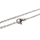 Classic Plain 304 Stainless Steel Mens Womens Cable Chain Necklace Making(STAS-P045-01P)-1