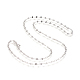 Rhodium Plated 925 Sterling Silver Link Chain Necklaces(STER-L059-09P)-2