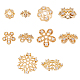 Superfindings 10Stk. 5 ausgefallene Perlenkappen aus Messing im Stil(KK-FH0002-46)-1