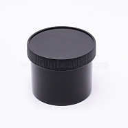 PP Plastic Jars, Empty Ink Container, Wide Mouth Jar with Lids, Black, 9.1x7.3cm, Capacity: 250ml(8.45 fl. oz)(AJEW-WH0188-54)