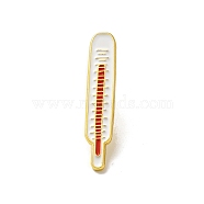 Medical Treatment Theme Baking Paint Black Golden Zinc Alloy Brooches, Thermometer, 8.5x5.5x1.5mm(JEWB-M037-03D-G)