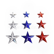 Acrylic Star Shape Cabochons, for Clothing Ornament, Mixed Color, 9~18.5x9.5~19.5x1.5~2.7mm(FIND-XCP0002-29)