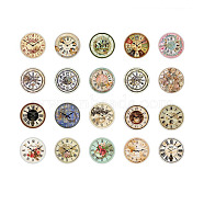 40Pcs 20 Styles Paper Self-Adhesive Decorative Stickers, for Card-Making, Scrapbooking, Diary, Planner, Envelope & Notebooks, Clock Pattern, 130x90mm, 2pcs/style(STIC-PW0006-050B)