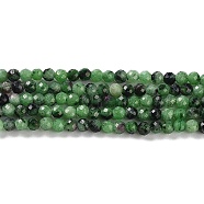 Natural Ruby in Zoisite Beads Strands, Faceted, Round, Round, 2mm, about 182pcs/strand, 15.5 inch(39.37cm)(G-L587-A01-01)