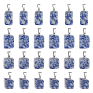 24Pcs Natural Blue Spot Jasper Pendants, with Stainless Steel Snap On Bails, Nuggets, Stainless Steel Color, 15~35x10~20x5~15mm, Hole: 3x7.5mm(G-UN0001-16A)