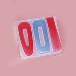 DIY Silicone Hair Clip Molds, Resin Casting Molds, for UV Resin, Epoxy Resin Jewelry Making, Rectangle & Triangle, White, 70x75x4mm, Inner Diameter: 62.5~63x13~24mm(DIY-Z009-10)