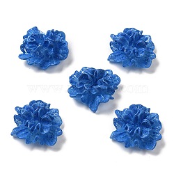 Opaque Resin Cabochons, Flower, Dodger Blue, 23x24.5x11mm(RESI-E049-03A)