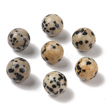 Round Dalmatian Jasper Beads