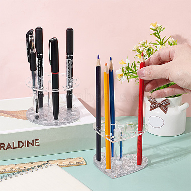 PandaHall Elite 2Pcs 2 Style Acrylic Nail Art Brush Pen Holder Stand(MRMJ-PH0001-67B)-3