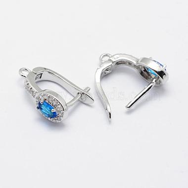 Long-Lasting Plated Brass Micro Pave Cubic Zirconia Hoop Earring Findings with Latch Back Closure(KK-F720-04B)-2