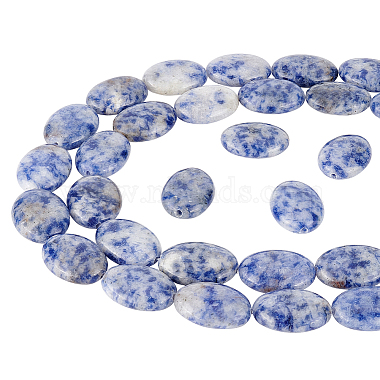 18mm Oval Blue Spot Jasper Beads