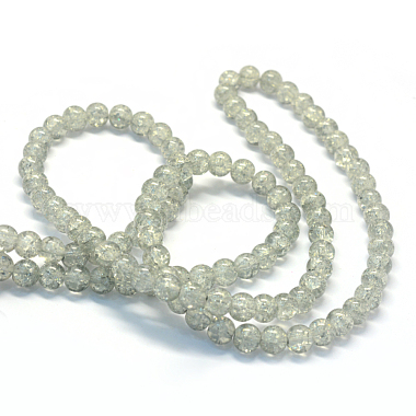 Chapelets de perle ronde en verre craquelé transparent peint(X-DGLA-Q018-8mm-41)-3