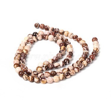 Natural Zebra Jasper Round Bead Strands(G-M172-6mm-02-1)-2