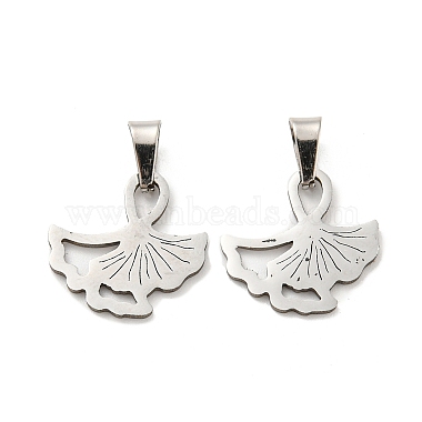 Stainless Steel Color Leaf 304 Stainless Steel Pendants