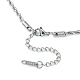 304 collar de cadena de cuerda de acero inoxidable para hombres y mujeres(NJEW-YW0001-19)-2