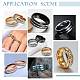 16Pcs 8 Size 201 Stainless Steel Double Groove Band Ring for Men Women(RJEW-UN0002-35G)-8