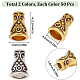 100Pcs 2 Colors Alloy Bead Cones(FIND-SC0007-10)-2