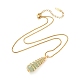 Teardrop Mixed Stone Pendant Necklace for Girl Women(NJEW-JN03683)-3