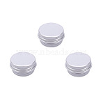 5ml Round Aluminium Tin Cans, Aluminium Jar, Storage Containers for Cosmetic, Candles, Candies, with Screw Top Lid, Platinum, 2.5x1.5cm, Capacity: 5ml(0.17 fl. oz)(CON-L009-B01)