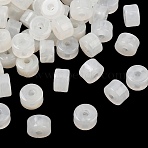 Opaque Acrylic Imitation Gemstone Beads, Swirled Column, White, 12x8mm, Hole: 3mm, about 526pcs/500g(AC-CBA3EFE-02A)
