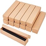 Paper Cardboard Jewelry Boxes, Necklace Box, Rectangle, Sandy Brown, 21x4.5x3.1cm(CBOX-NB0001-13)