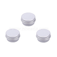 5ml Round Aluminium Tin Cans, Aluminium Jar, Storage Containers for Cosmetic, Candles, Candies, with Screw Top Lid, Platinum, 2.5x1.5cm, Capacity: 5ml(0.17 fl. oz)(CON-L009-B01)